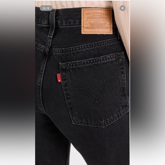 LEVI’S Wedgie denim jeans black size 28 - Picture 4 of 9